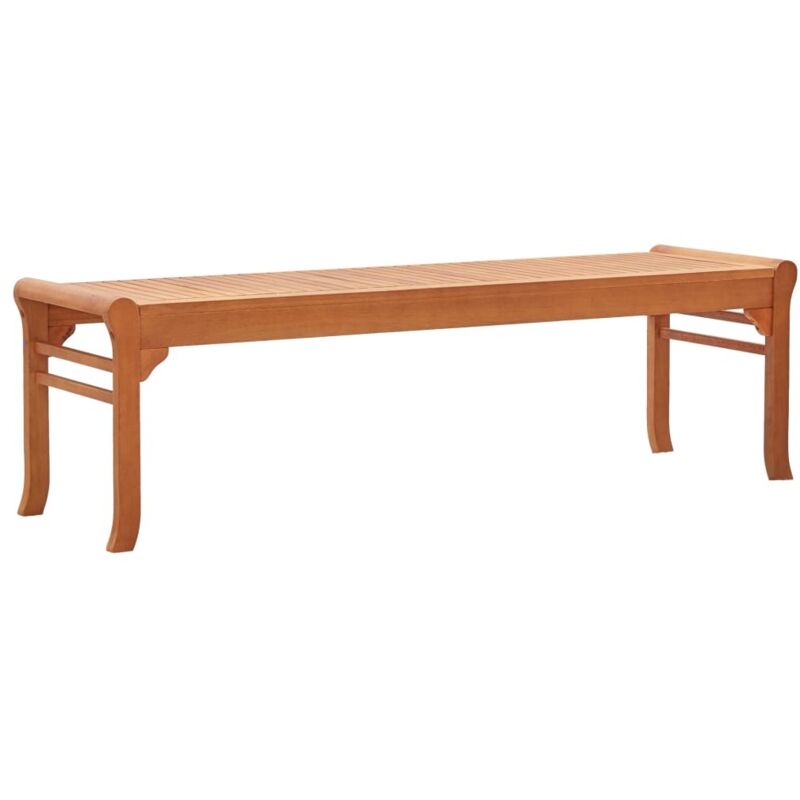 

vidaXL Banco de jardín 3 plazas madera maciza de eucalipto 150 cm - Marrón