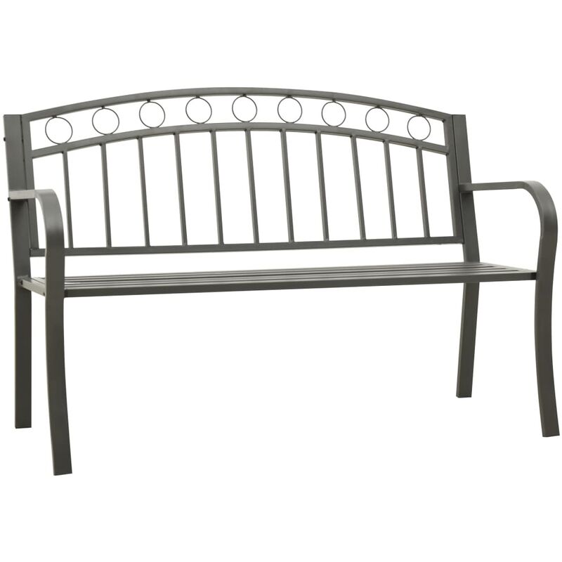 

Banco de jardín acero gris 125 cm