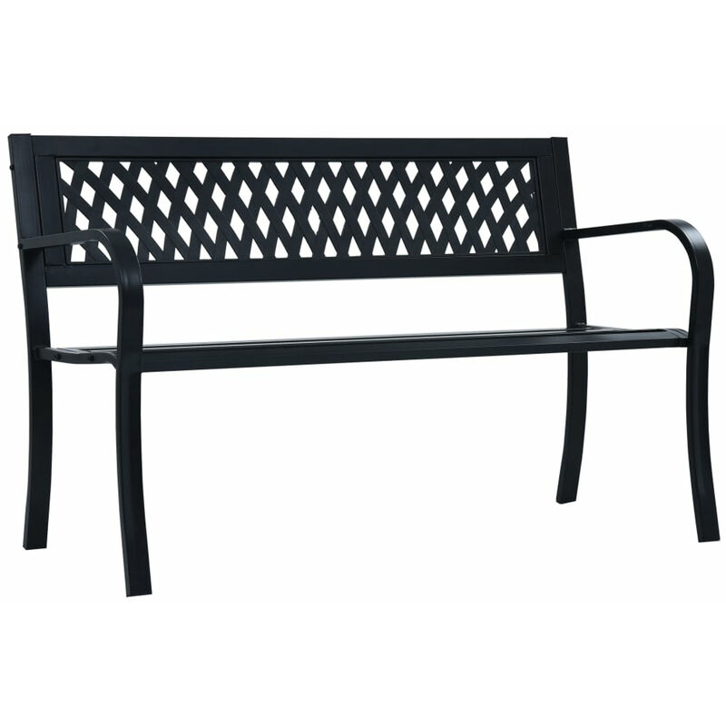 

Banco de jardin acero negro 125 cm