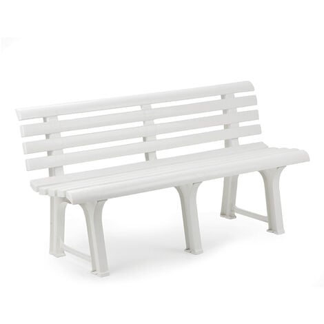 IPAE PROGARDEN Banco de jardin blanco 145x49x74cm modelo: orchidea ipae Pro Garden