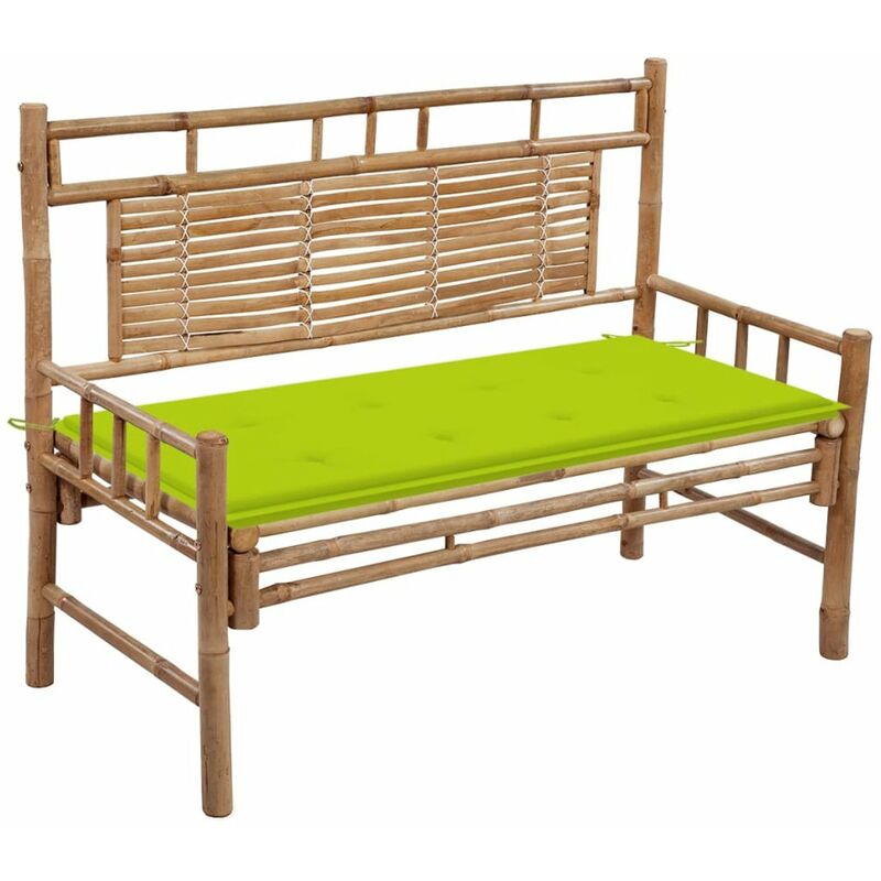 

Banco de jardin con cojin bambu 120 cm
