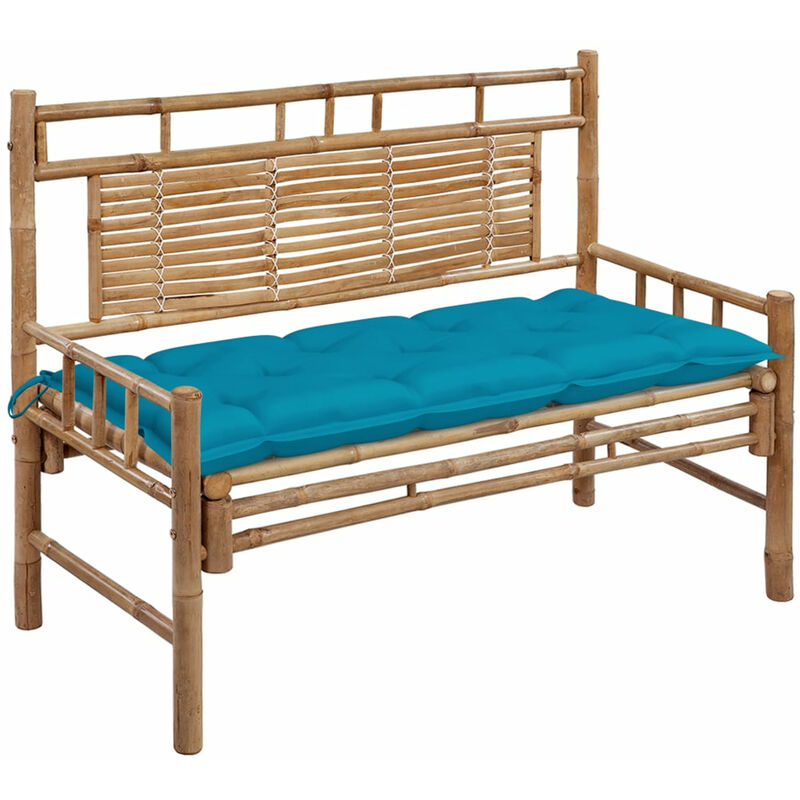 

Banco de jardin con cojin bambu 120 cm