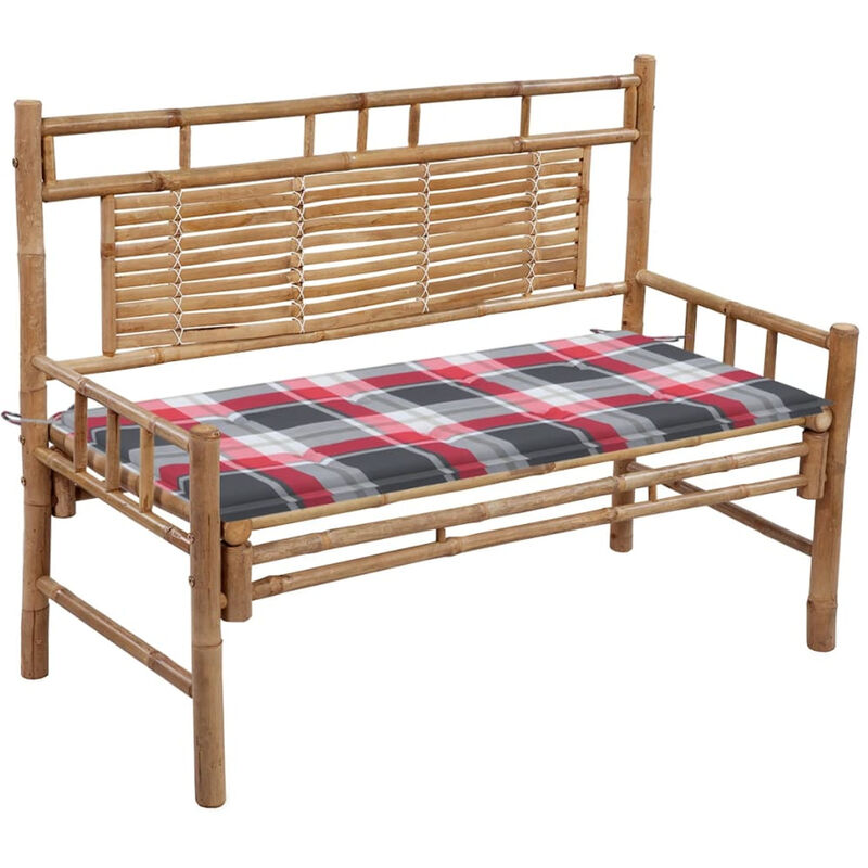 

Banco de jardin con cojin bambu 120 cm