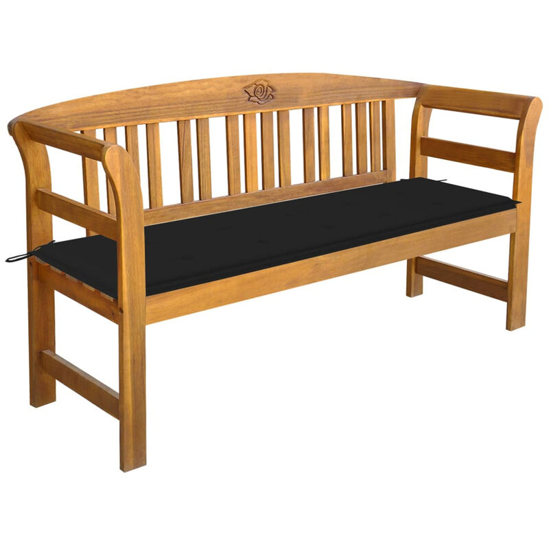 

Banco de jardin con cojin madera acacia maciza 157 cm