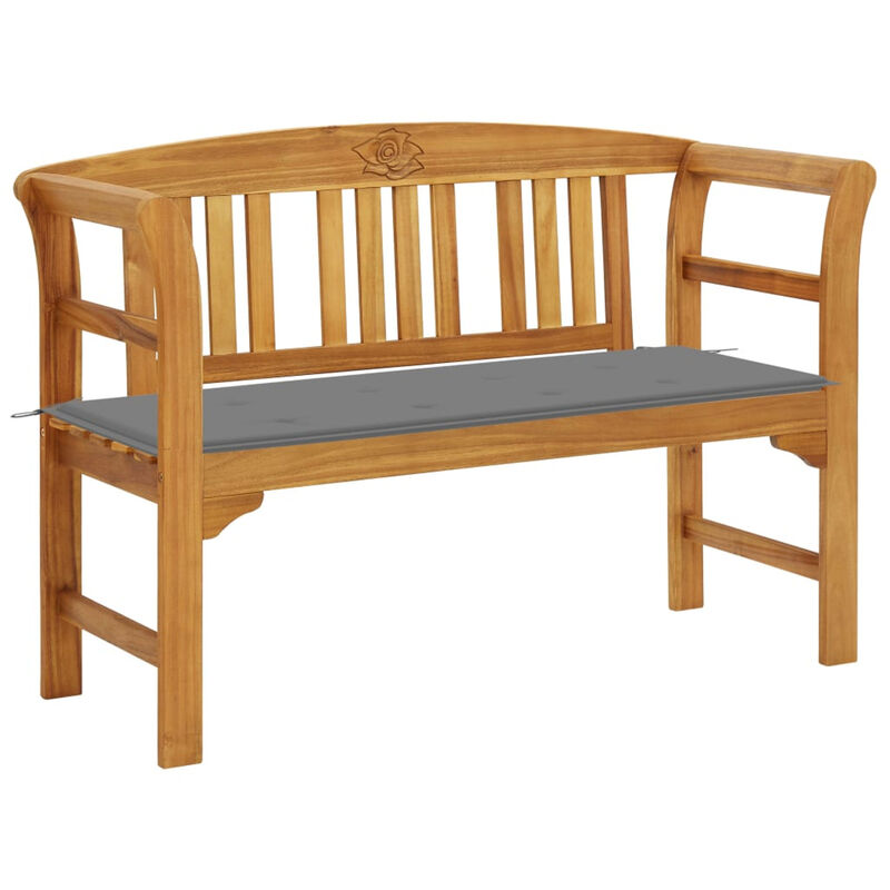 

Banco de jardin con cojin madera maciza de acacia 120 cm