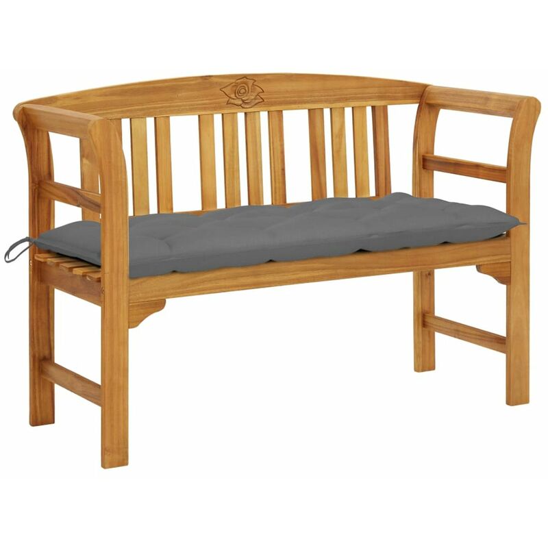 

Banco de jardin con cojin madera maciza de acacia 120 cm