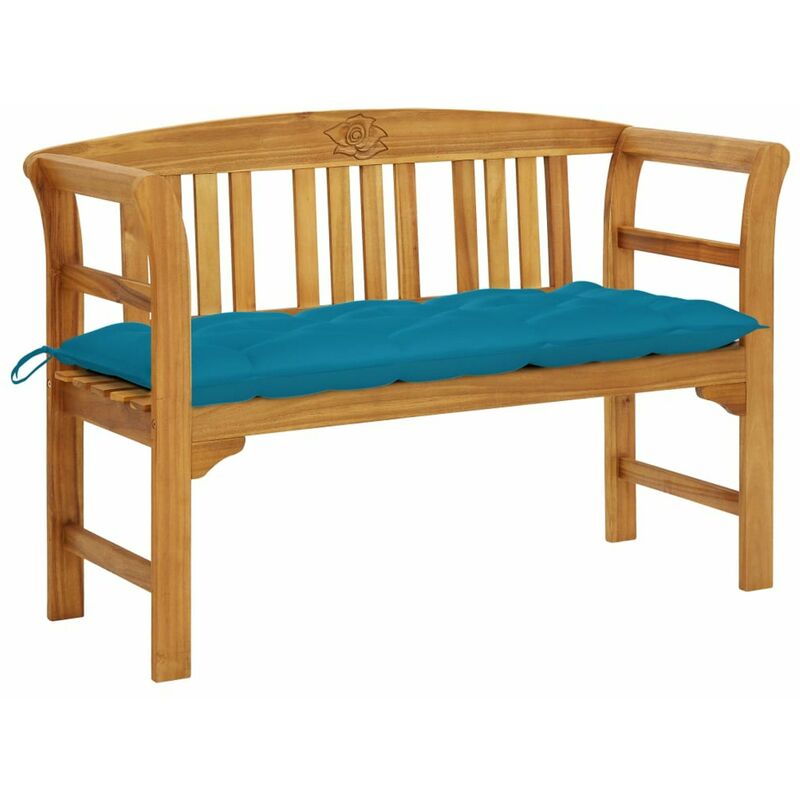 

Banco de jardin con cojin madera maciza de acacia 120 cm