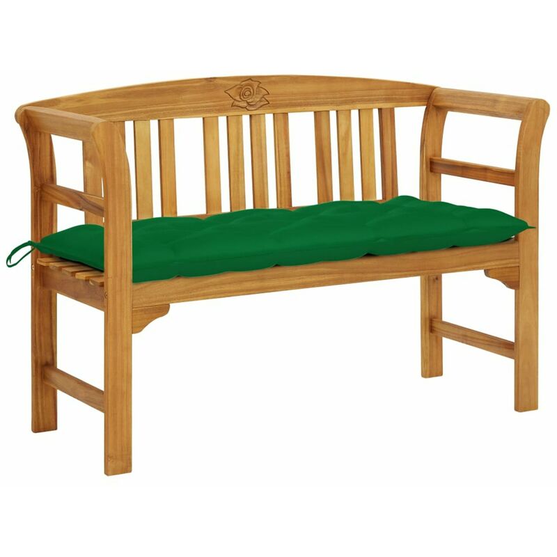 

Banco de jardin con cojin madera maciza de acacia 120 cm