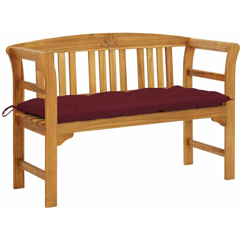 

Banco de jardin con cojin madera maciza de acacia 120 cm