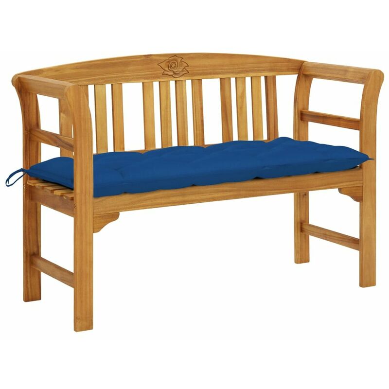 

Banco de jardin con cojin madera maciza de acacia 120 cm