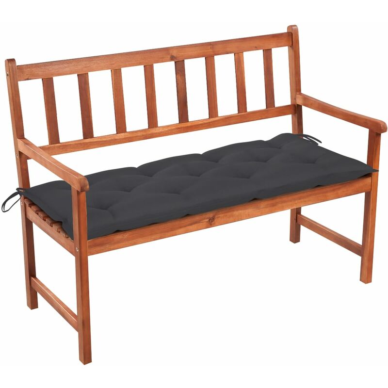 

Banco de jardín con cojín madera maciza de acacia 120 cm