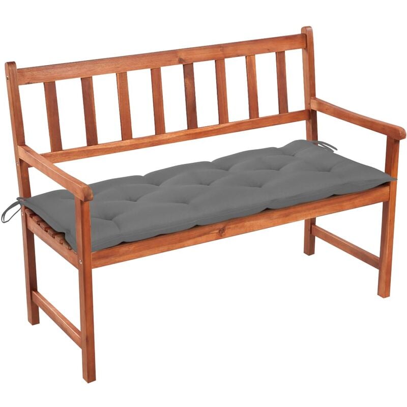 

Banco de jardín con cojín madera maciza de acacia 120 cm