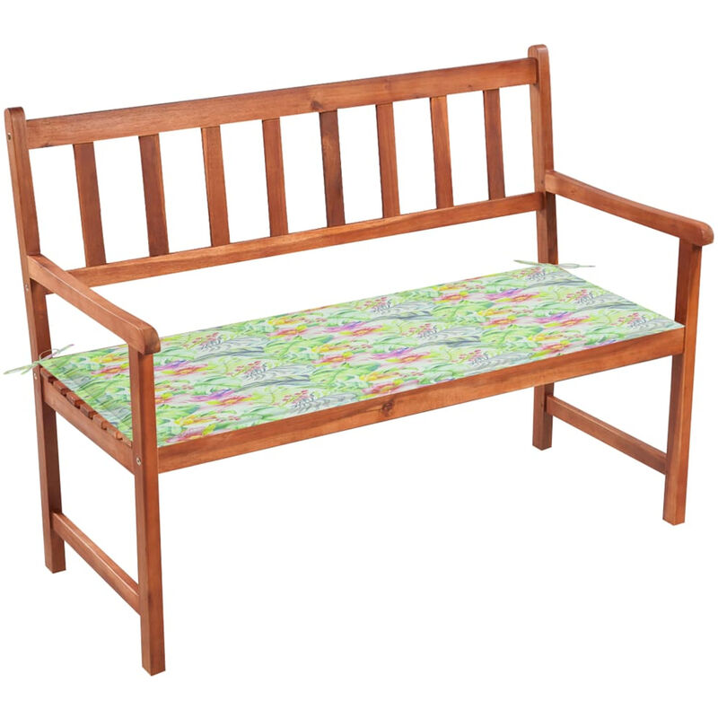 

Banco de jardin con cojin madera maciza de acacia 120 cm