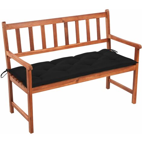Banco de jardín con cojín madera maciza de acacia 120 cm vidaXL