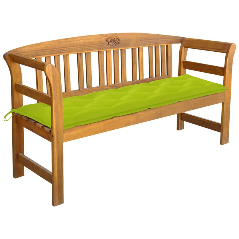 

Banco de jardin con cojin madera maciza de acacia 157 cm