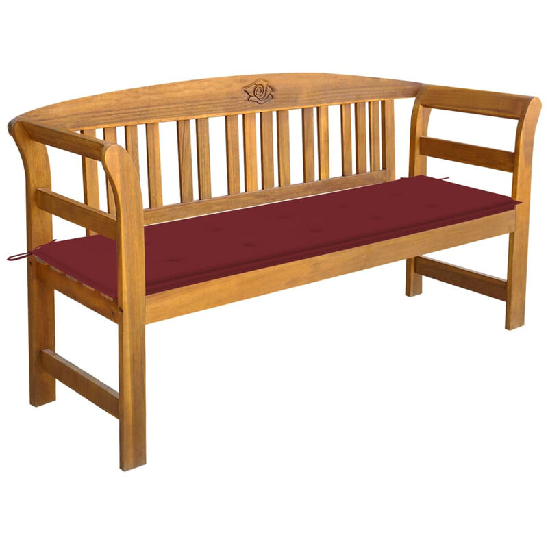 

Banco de jardin con cojin madera maciza de acacia 157 cm