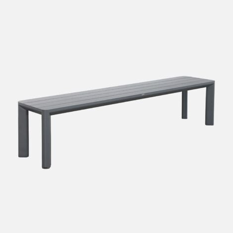 SWEEEK Banco de jardín de aluminio de 4 plazas