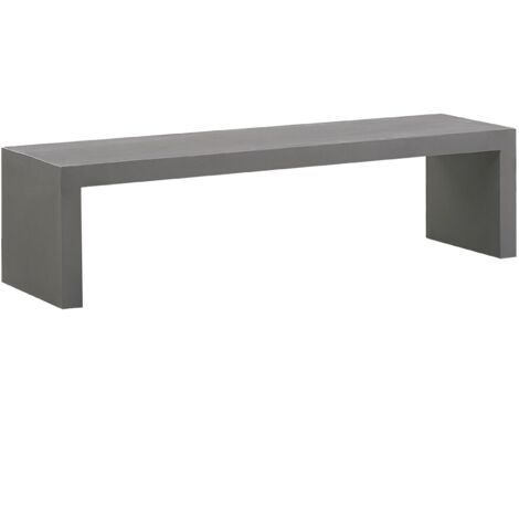 Banco de jardín de cemento reforzado gris 40 x 150 x 40 cm 2 plazas Taranto