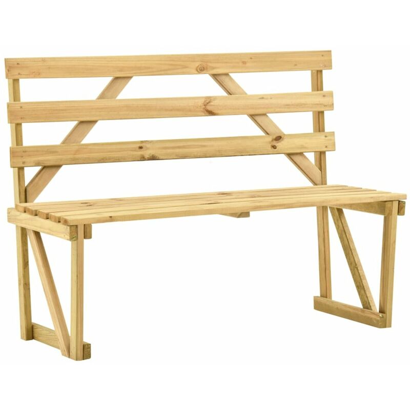 

Banco de jardin de madera de pino impregnada 120 cm