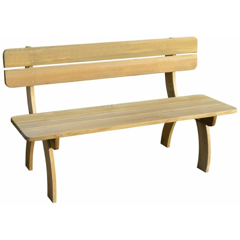 

Happyshopping - Banco de jardin de madera de pino impregnada 150 cm