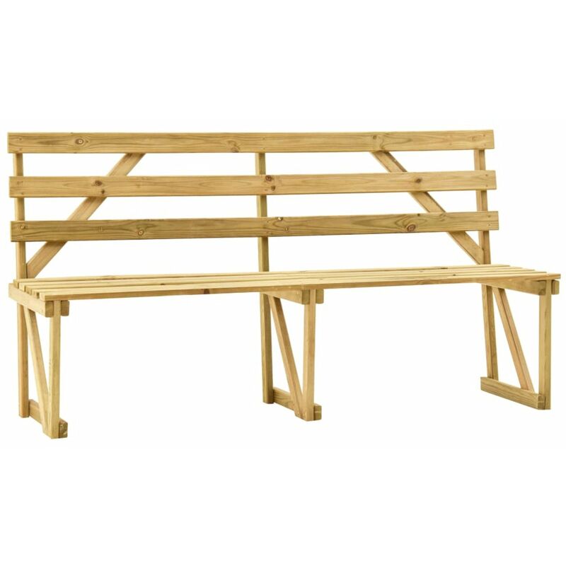 

Banco de jardin de madera de pino impregnada 170 cm