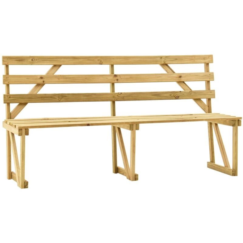 

Banco de jardín de madera de pino impregnada 170 cm