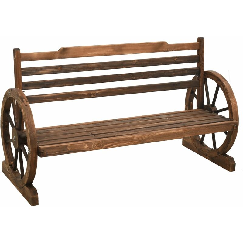 

Banco de jardín de madera maciza de abeto 112 cm