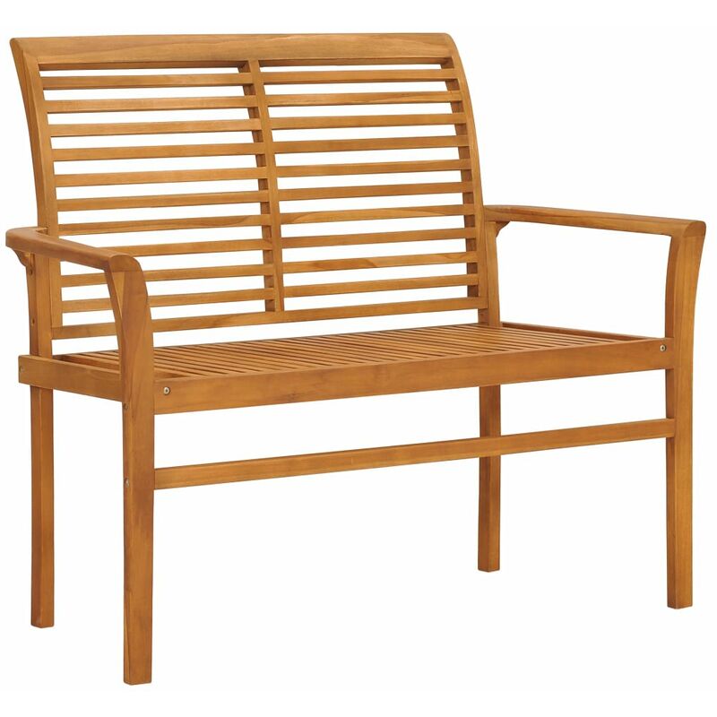 

Banco de jardín de madera maciza de teca 112 cm