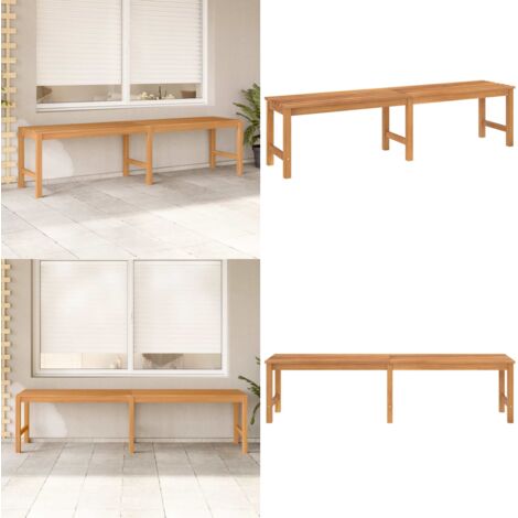 Banco de jardín de madera maciza de teca 180 cm - Banco de exterior - Madera de teca