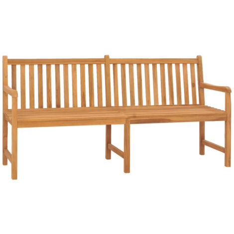 Banco de jardín de madera maciza de teca 180 cm vidaXL