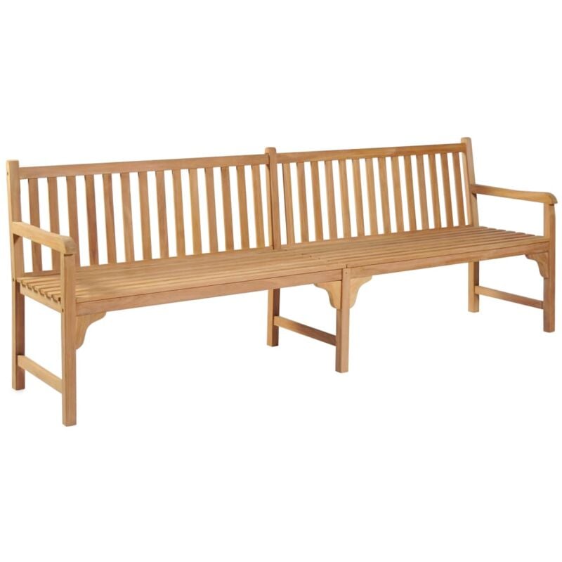 

vidaXL Banco de jardín 240 cm madera maciza de teca - Marrón