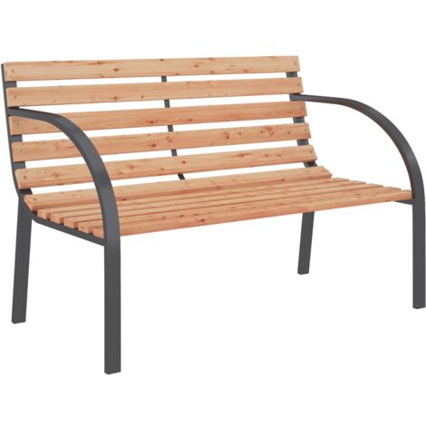 VXL Banco De Jardín De Madera Y Hierro 120 Cm