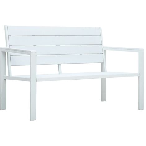 Banco de jardín HDPE aspecto madera 120 cm