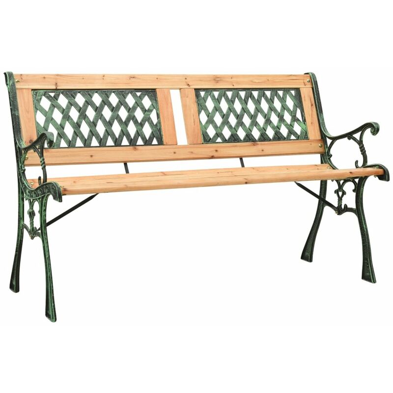 

Banco de jardin hierro fundido y madera de abeto maciza 122 cm