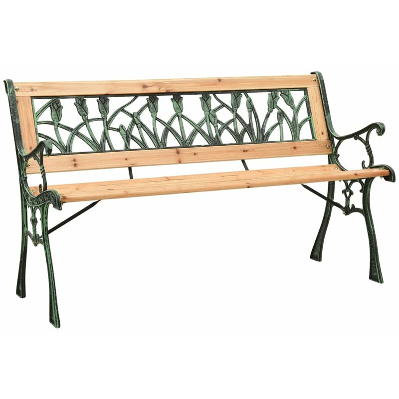 

Banco de jardin hierro fundido y madera maciza de abeto 122 cm