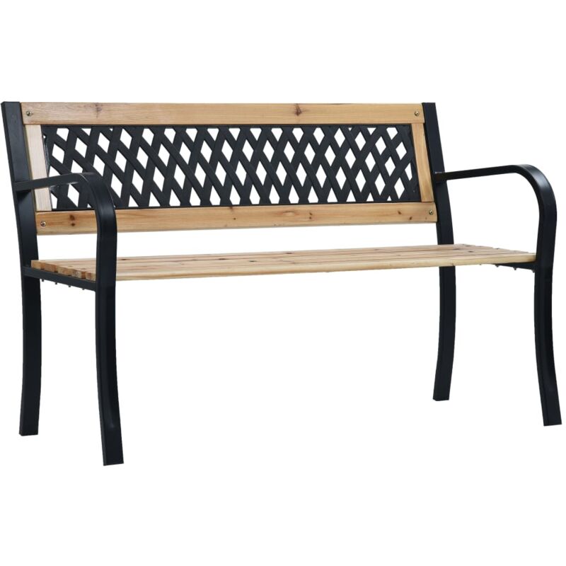 

vidaXL Banco de jardín madera 120 cm - Marrón