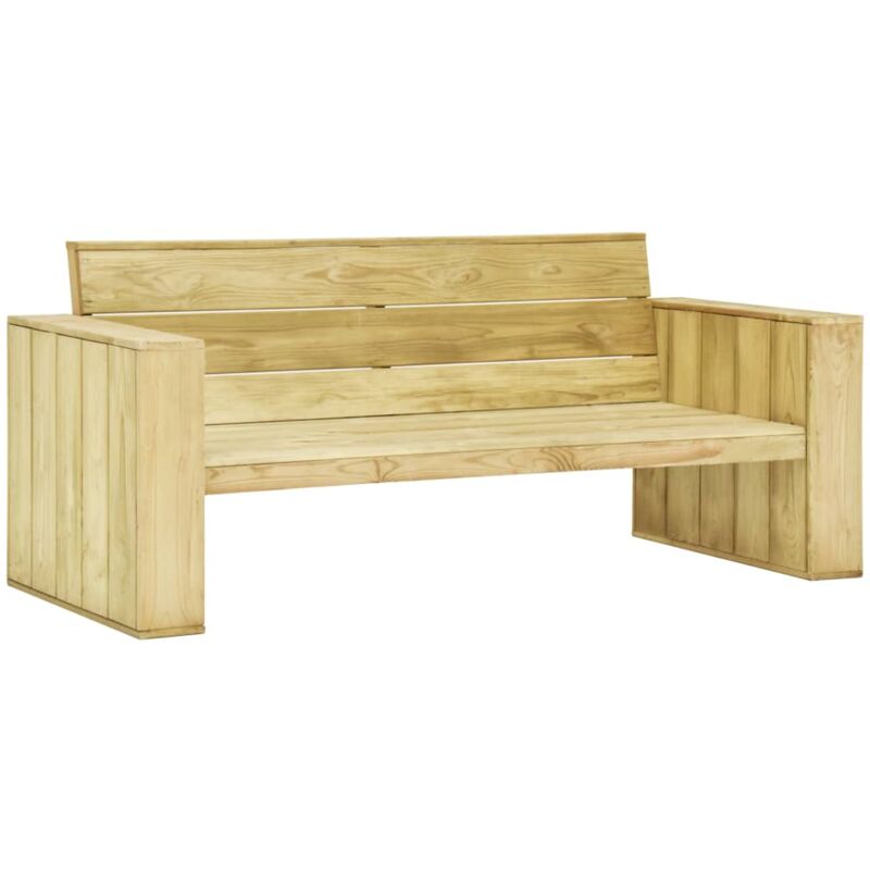 

vidaXL Banco de jardín madera de pino impregnada 179 cm - Verde