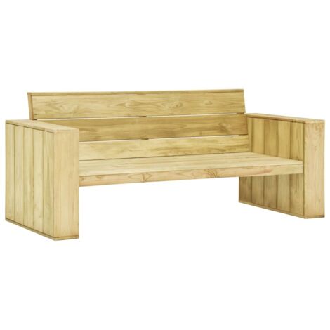Banco de jardín madera de pino impregnada 179 cm vidaXL
