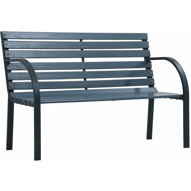 

Banco de jardín madera gris 120 cm