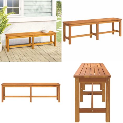 Banco de jardín madera maciza de acacia 150x35x45 cm - Banco de madera - Banco de acacia