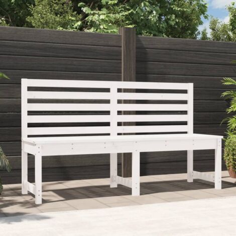 Banco de jardín madera maciza pino 157,5 cm