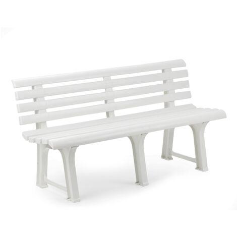 Banco de jardin orchidea color blanco 145 x 49 x 74 cm