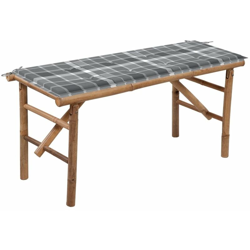

Banco de jardin plegable con cojin bambu 118 cm