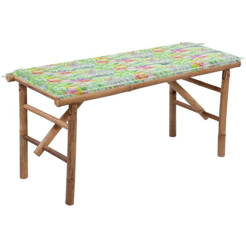 

Banco de jardin plegable con cojin bambu 118 cm