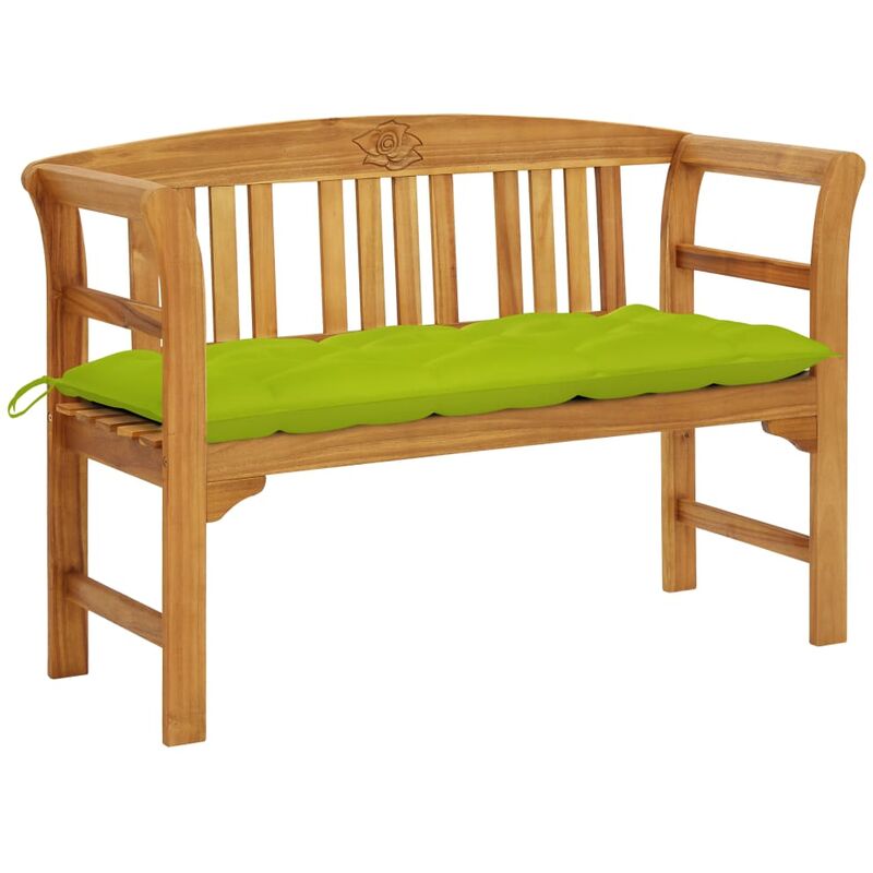 

Banco de jardín con cojín madera maciza de acacia 120 cm - Marrón