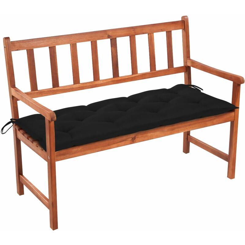 

Banco de jardín con cojín madera maciza de acacia 120 cm - Marrón