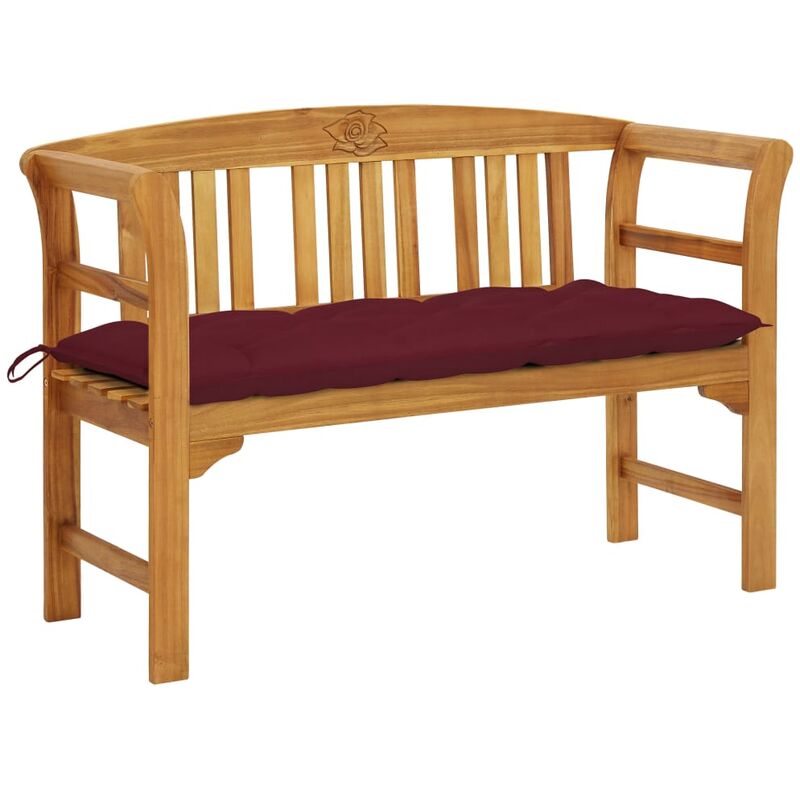 

Banco de jardín con cojín madera maciza de acacia 120 cm - Marrón