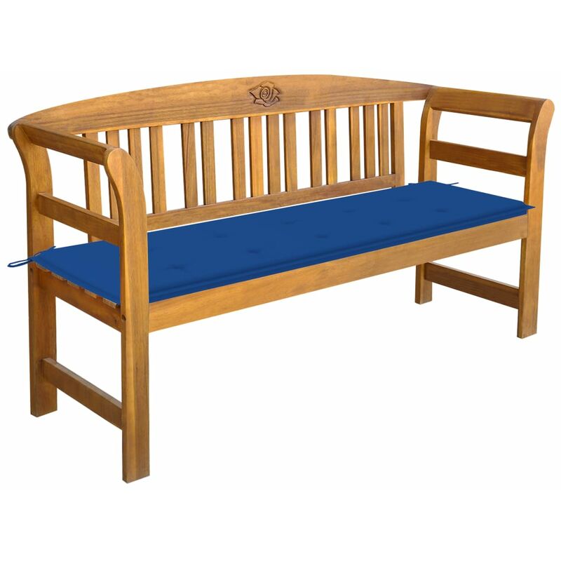 

Banco de jardín con cojín madera maciza de acacia 157 cm - Marrón