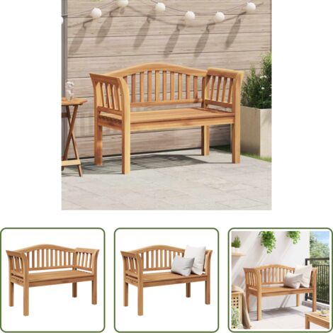 Banco de madera -  Banco Marrón 120 x 53,5 x 85 cm Madera maciza de Teca