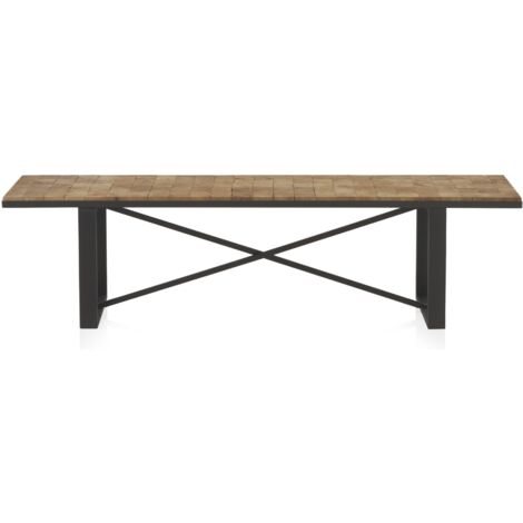 Banco De Madera Con Bloques